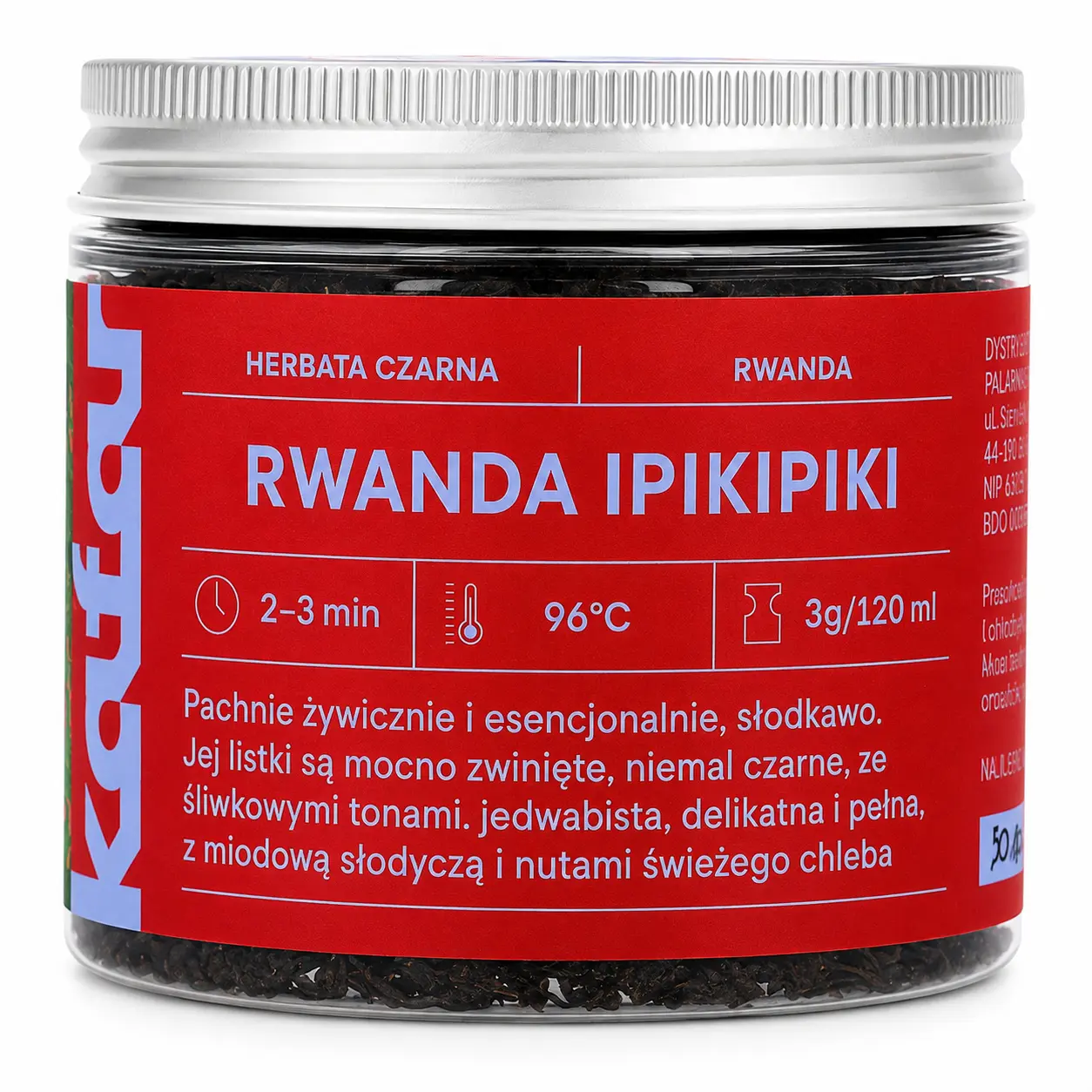 KAFAR Rwanda Ipikipiki – ekologiczna czarna herbata z Rwandy 50 g