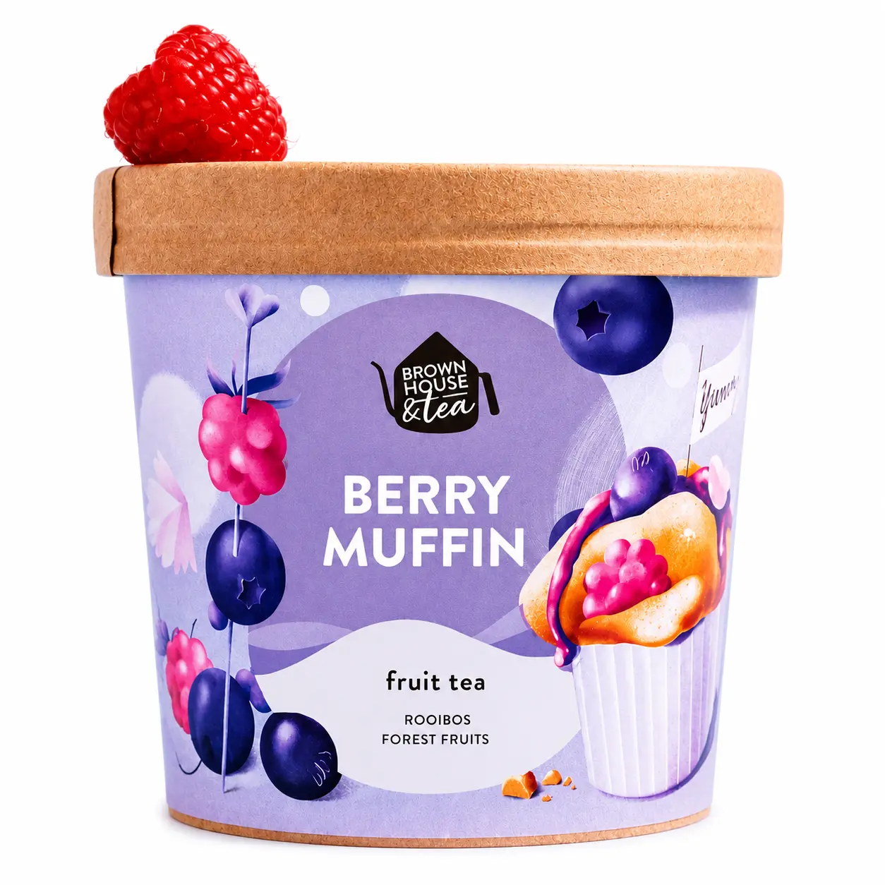 Brown House & Tea Berry Muffin – rooibos z malinami, truskawkami i borówkami 50 g