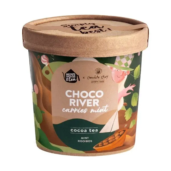 Brown House & Tea Choco River – kakaowa herbatka z miętą, kokosem i prażoną gryką 60 g
